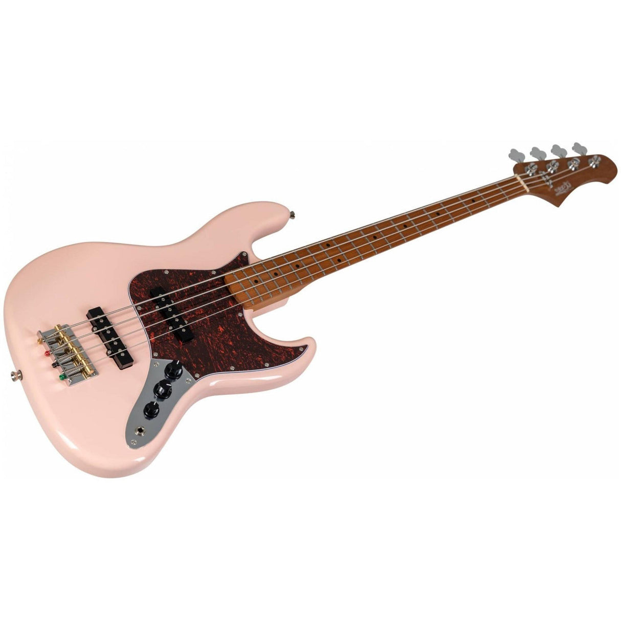 JET JJB-300 PK JB-style Elektrische Bas 4-snarig Rosewood Toets Shell Pink