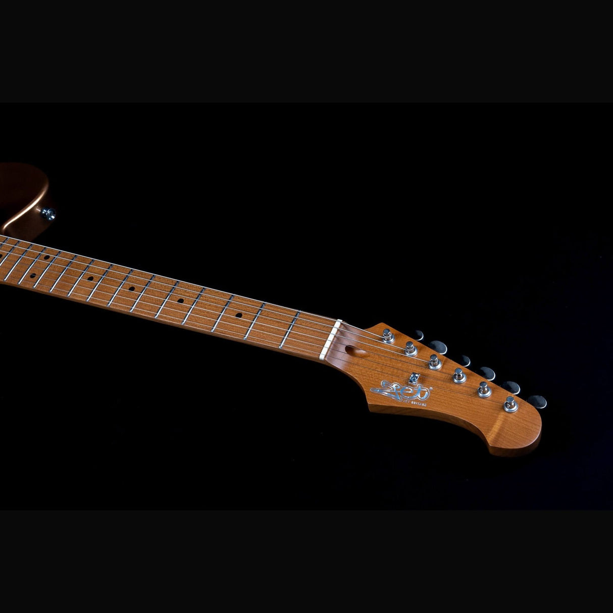 JET JT-30 Gold T-style Elektrische Gitaar SS Roasted Maple Wilkinson Brug Metallic Goud