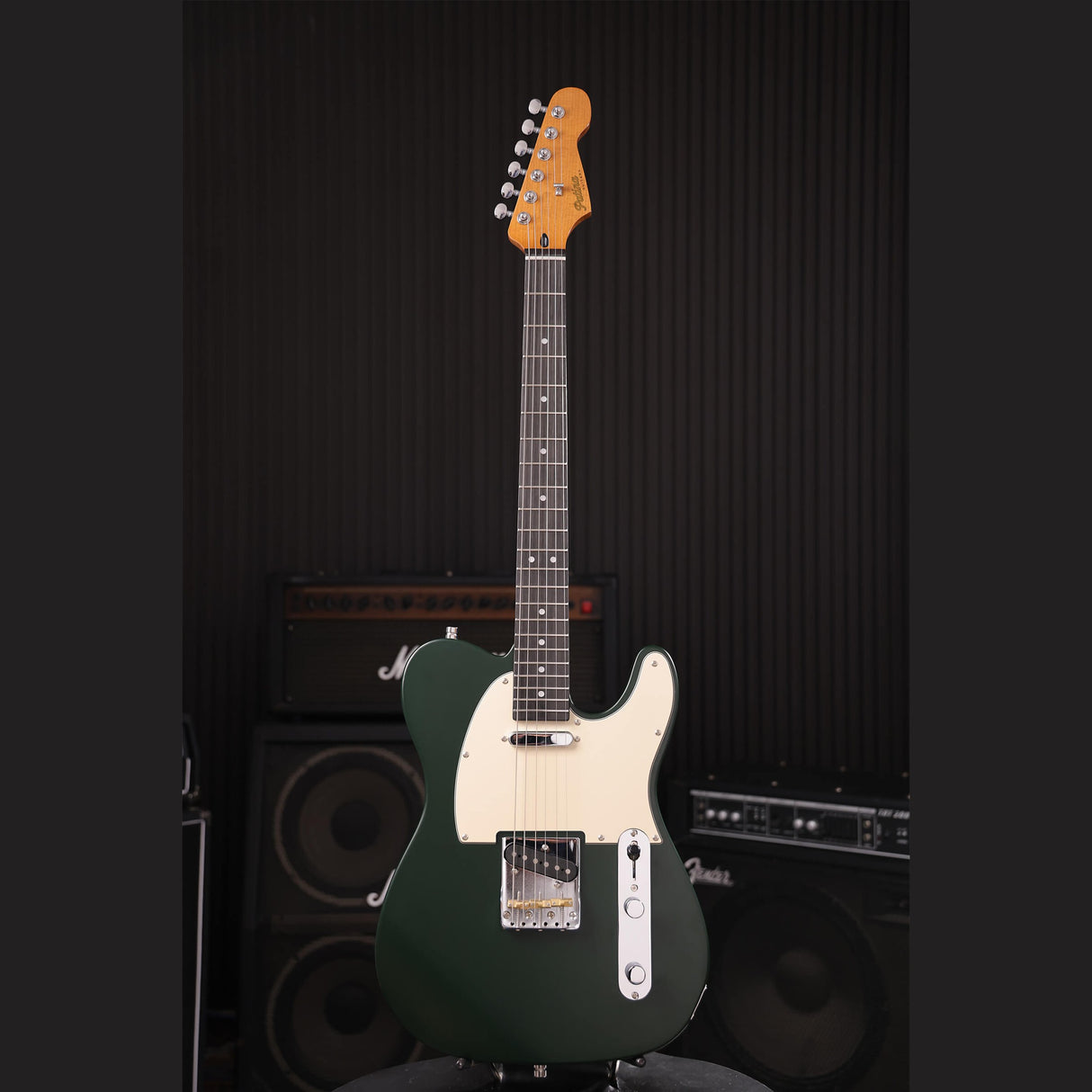 Patina PT-3 SGR T-style Elektrische Gitaar SS Alnico V Nitro Paulownia Body Roasted Maple Hals Sherwood Green