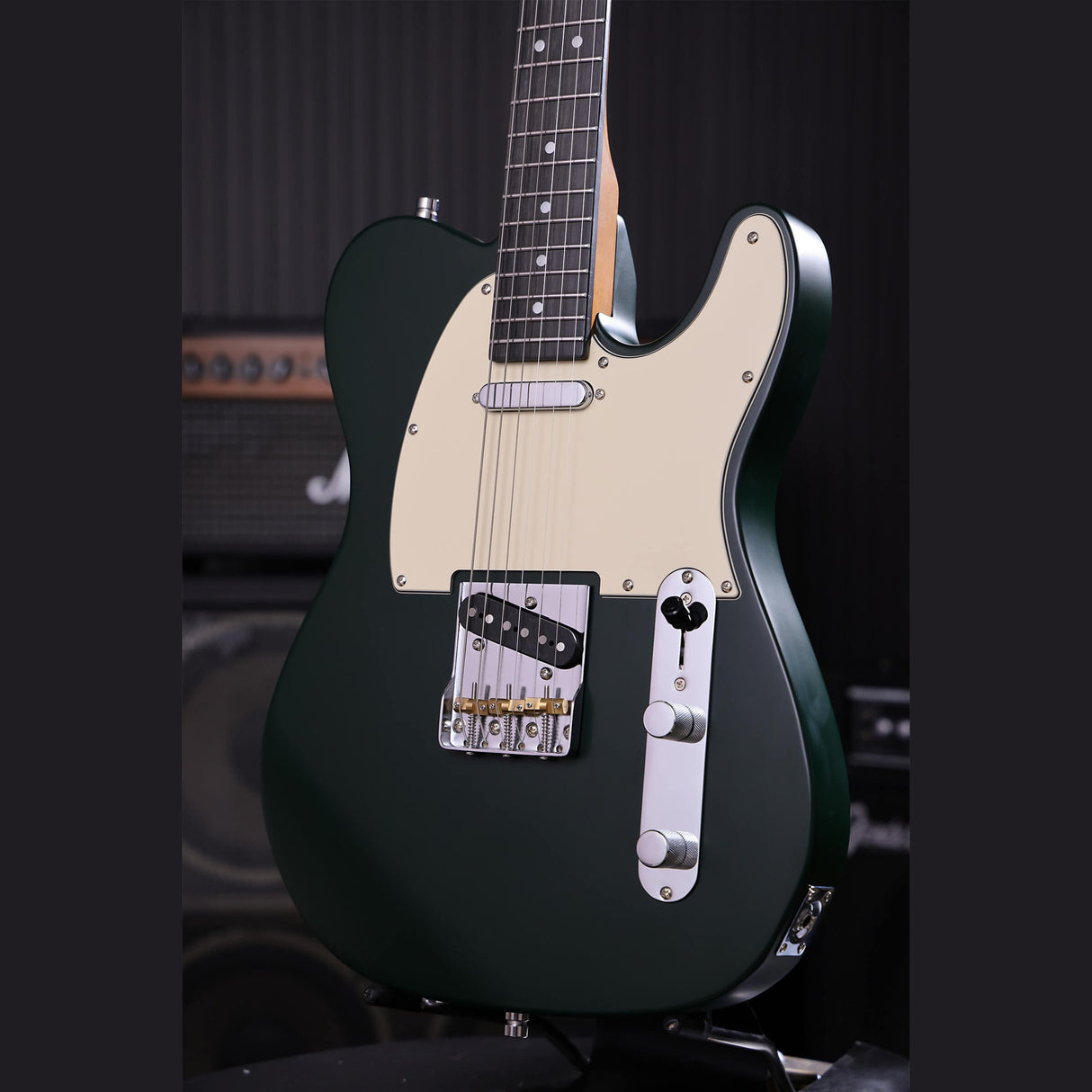 Patina PT-3 SGR T-style Elektrische Gitaar SS Alnico V Nitro Paulownia Body Roasted Maple Hals Sherwood Green