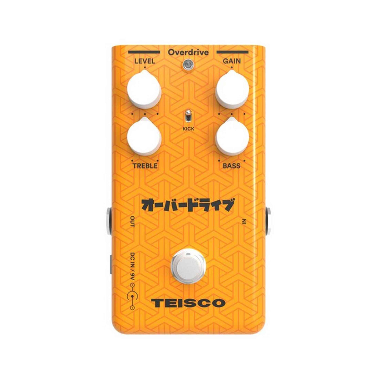 Teisco Overdrive Transparante overdrive met actieve EQ en KICK-schakelaar
