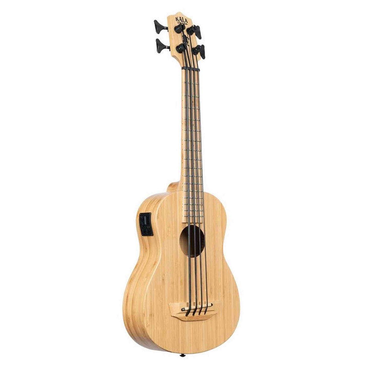 Kala Bamboo U•BASS® bas ukulele – Massief Bamboe, Elektrisch-Akoestisch met EQ en Gigbag
