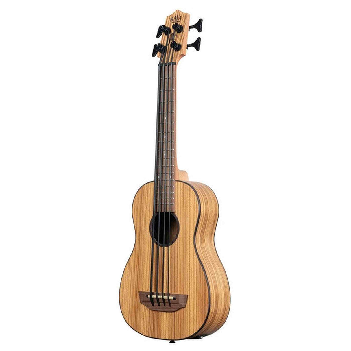 Kala Zebrawood U•BASS® bas ukulele – Zebrahout, Elektrisch-Akoestisch met EQ en Gigbag