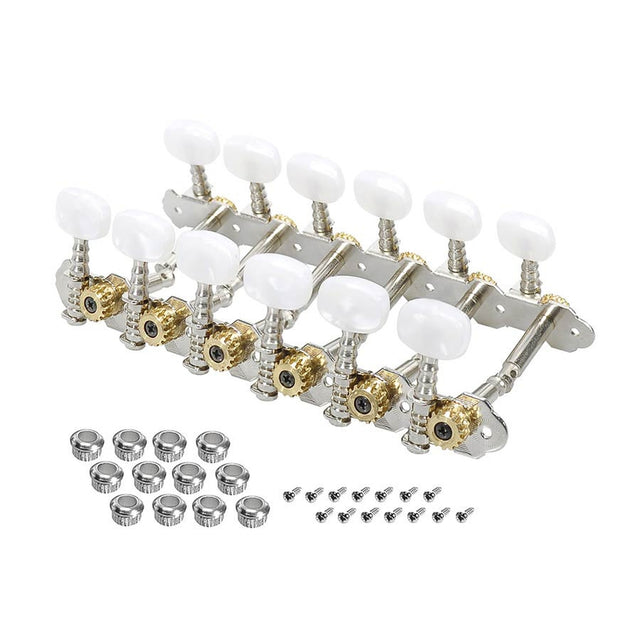 Boston 047-116 machine heads for 12-string guitar, metal shaft, 116,6mm, plastic buttons