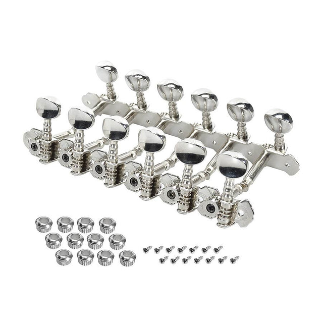 Boston 047-116M machine heads for 12-string guitar, metal shaft, 116,6mm, metal buttons