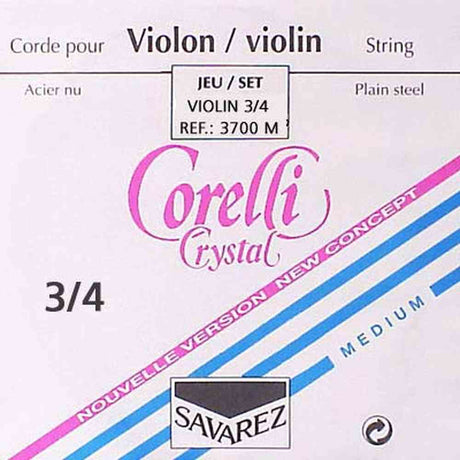 Corelli CO-3700-M violin string set 3/4, consists of CO-3701-M, CO-3702-M, CO-3703-M and CO-3704-M