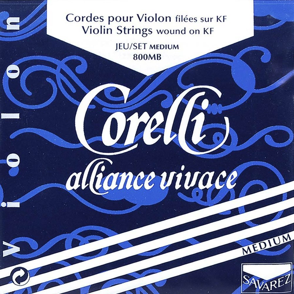 Corelli CO-800-MB violin string set 4/4, medium, consists of CO-821-M, CO-802-M, CO-803-M and CO-804-M