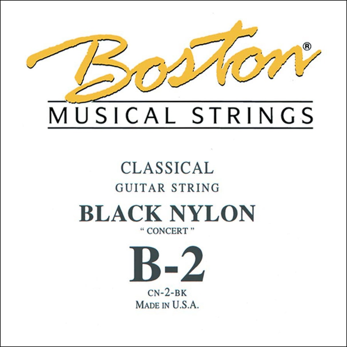 Boston CN-2-BK B-2 snaar for classic guitar, black nylon