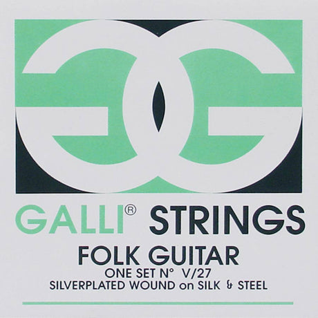 Galli V-27 snaren set acoustic, silverplated wound on silk steel 011-014-023-028-038-046