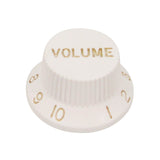 Boston KW-244-V Bellknop - Witte Volumeknop voor Inch Pot Shafts