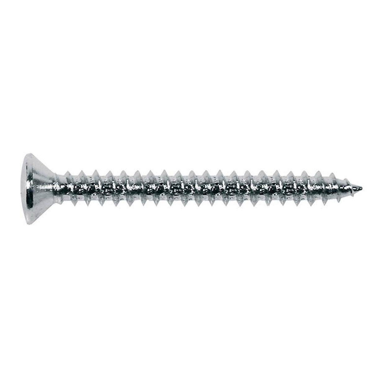 Boston TS-03-C screw, 4x45mm, 12pcs, oval countersunk, tapping, for neck mount, chrome