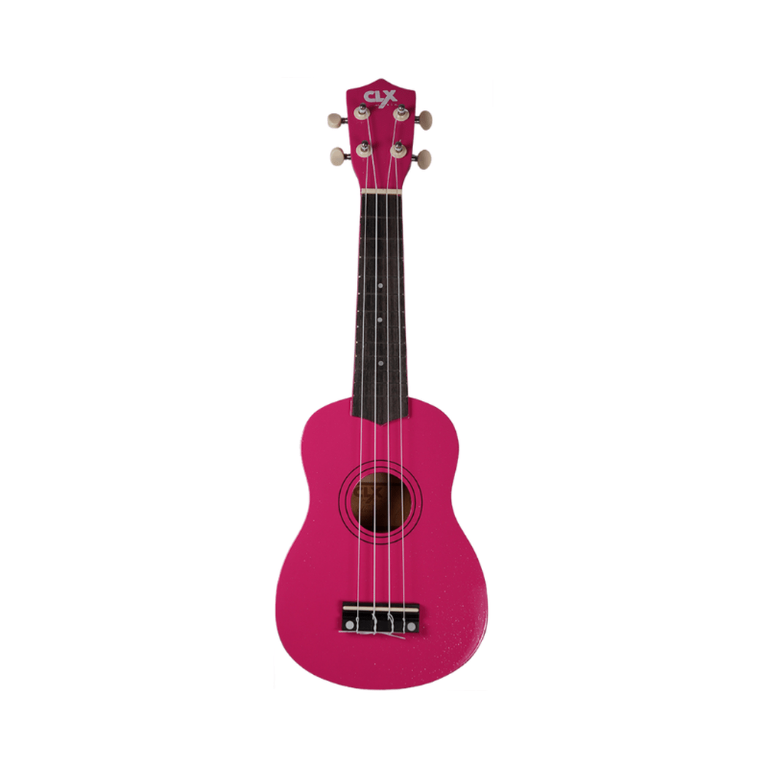 CLX Calista roze met glitter sopraan ukulele