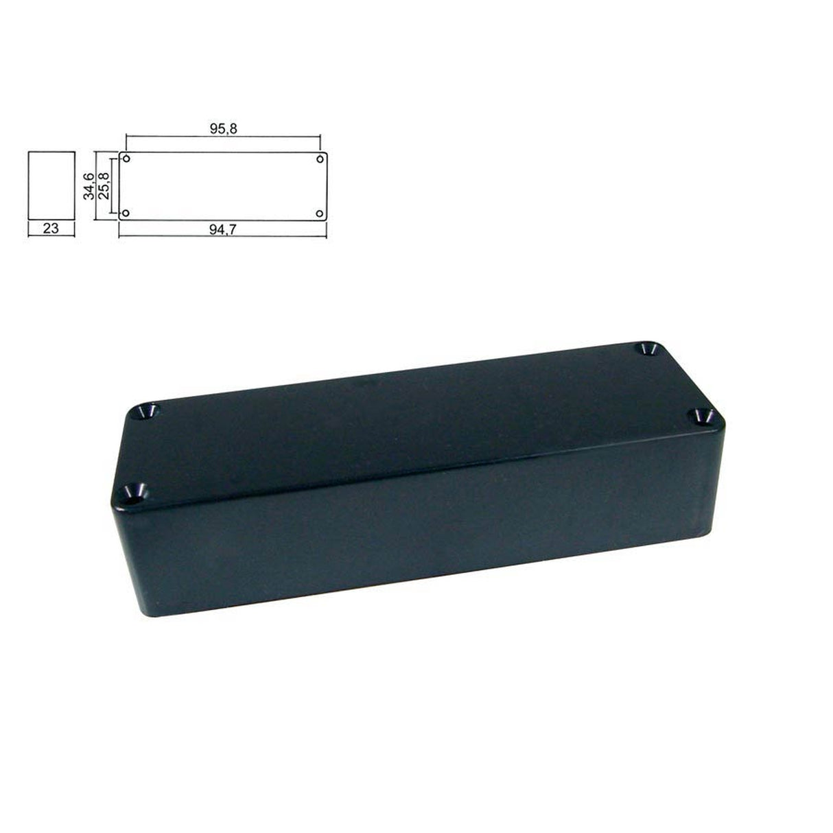 Boston BPC-5-BKM pickup cover, 5-snarig geen gaten, mat zwart, 104,0x34,5x23,0mm