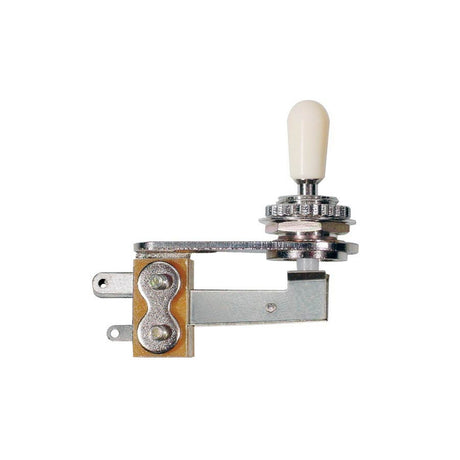 Boston SW-10 toggle switch 3-way, angled model, chrome, with ivory plate and cap