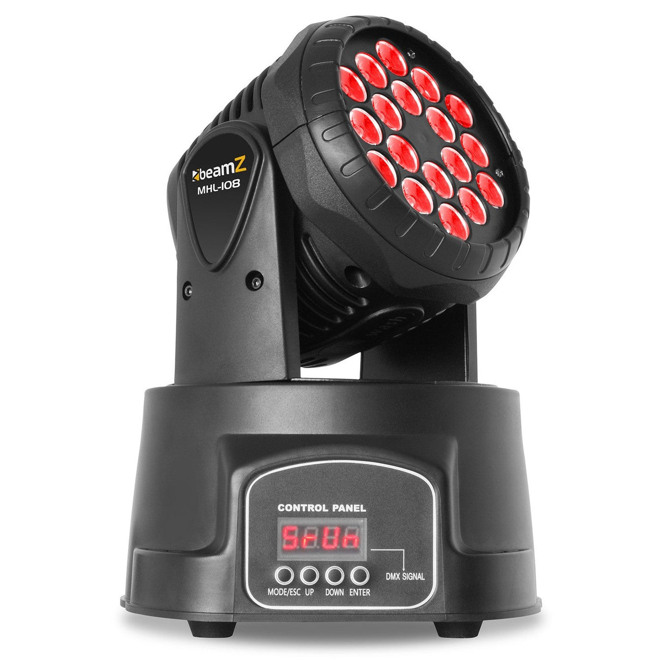 BeamZ MHL108MK4 LED Wash Moving Head – 18x 3W RGB LED met 15° Beamhoek