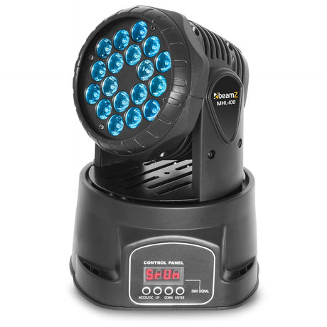 BeamZ MHL108MK4 LED Wash Moving Head – 18x 3W RGB LED met 15° Beamhoek