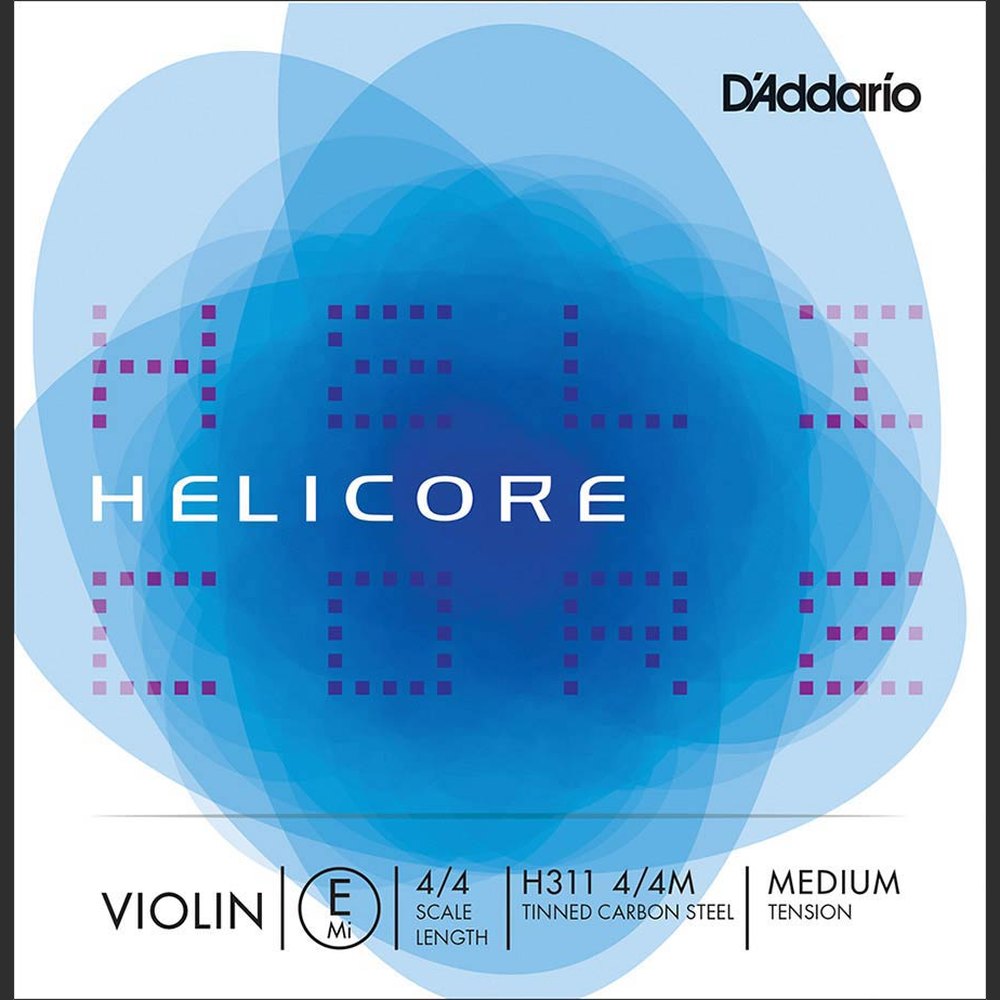 D'Addario H311-44M violin string E-1 4/4, medium, tin-plated high-carbon plain steel