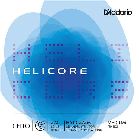 D'Addario H513-44M cello string G-3 4/4, medium, tungsten/silver