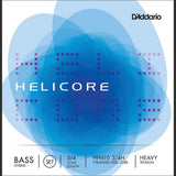 D'Addario HH610-34H double bass string set 3/4, heavy, nickel