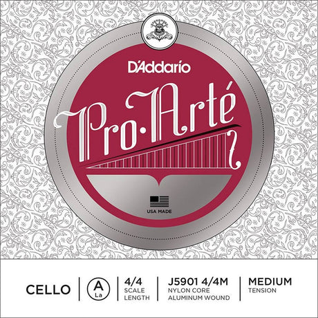 D'Addario J5901-44M cello string A-1 4/4, medium, aluminum