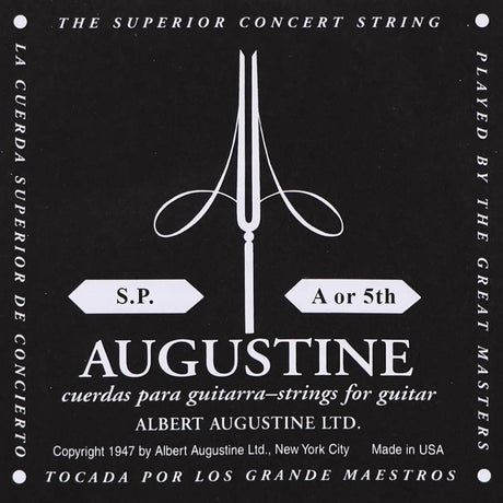 Augustine AUBLK-5 A-5 snaar, silverplated wound nylon, light tension