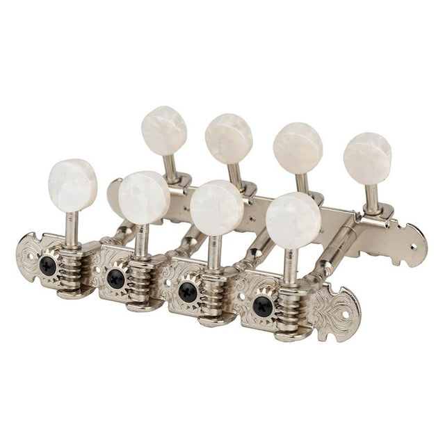 Boston 044-N machine heads for mandolin, metal shaft, 69mm, plastic buttons, nickel