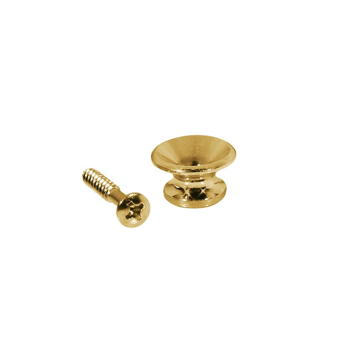 Boston EP-K-G strap buttons, metal, with screw, v-model, diameter 13mm, 2-pack, gold