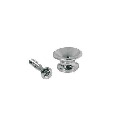 Boston EP-L-N strap buttons, metal, with screw, v-model, diameter 14mm, 2-pack, nickel