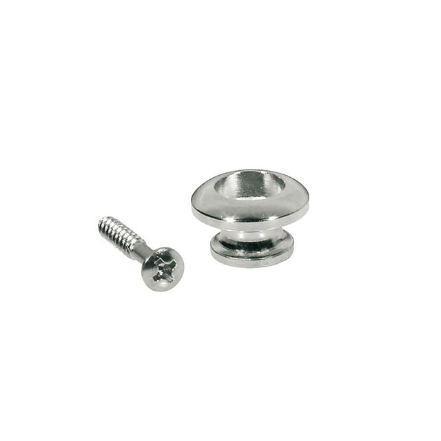 Boston EP-S-N strap buttons, metal, with screw, v-model, diameter 15mm, 2-pack, nickel