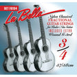 La Bella L-FG134 snaren set classic, clear nylon trebles & silverplated basses, extra G-3 wound , 3/4 scale