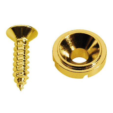 Boston SH-3-G string retainer, button model, with screw, diameter 10mm, height 5mm, gold