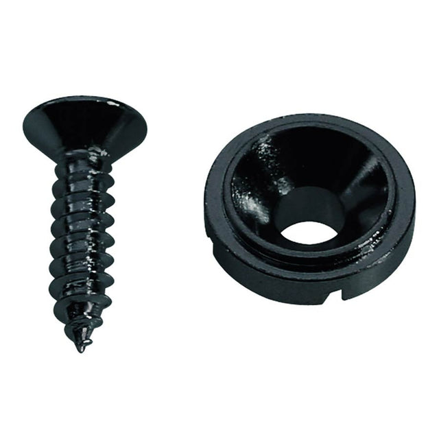 Boston SH-3-B string retainer, button model, with screw, diameter 10mm, height 5mm, black