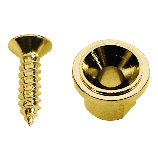 Boston SH-5-G string retainer, button model, with screw, diameter 10mm, height 7mm, gold