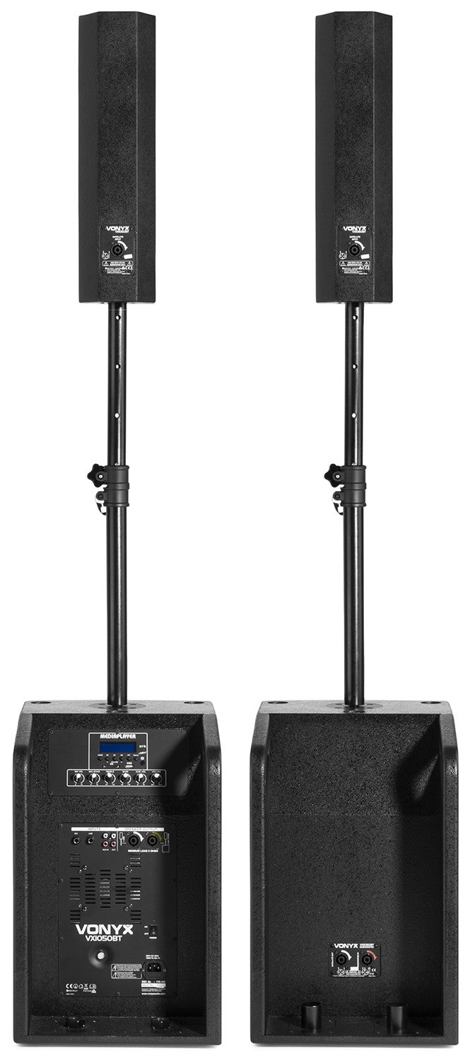 VONYX VX1050BT 1150W 2.2 Actieve Speakerset met Dubbele 12 inch Subwoofers en Bluetooth