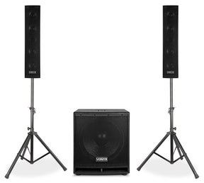 VONYX VX880BT 1000W 2.1 Actieve Speakerset met 15 inch Subwoofer, Bluetooth en Kolomspeakers
