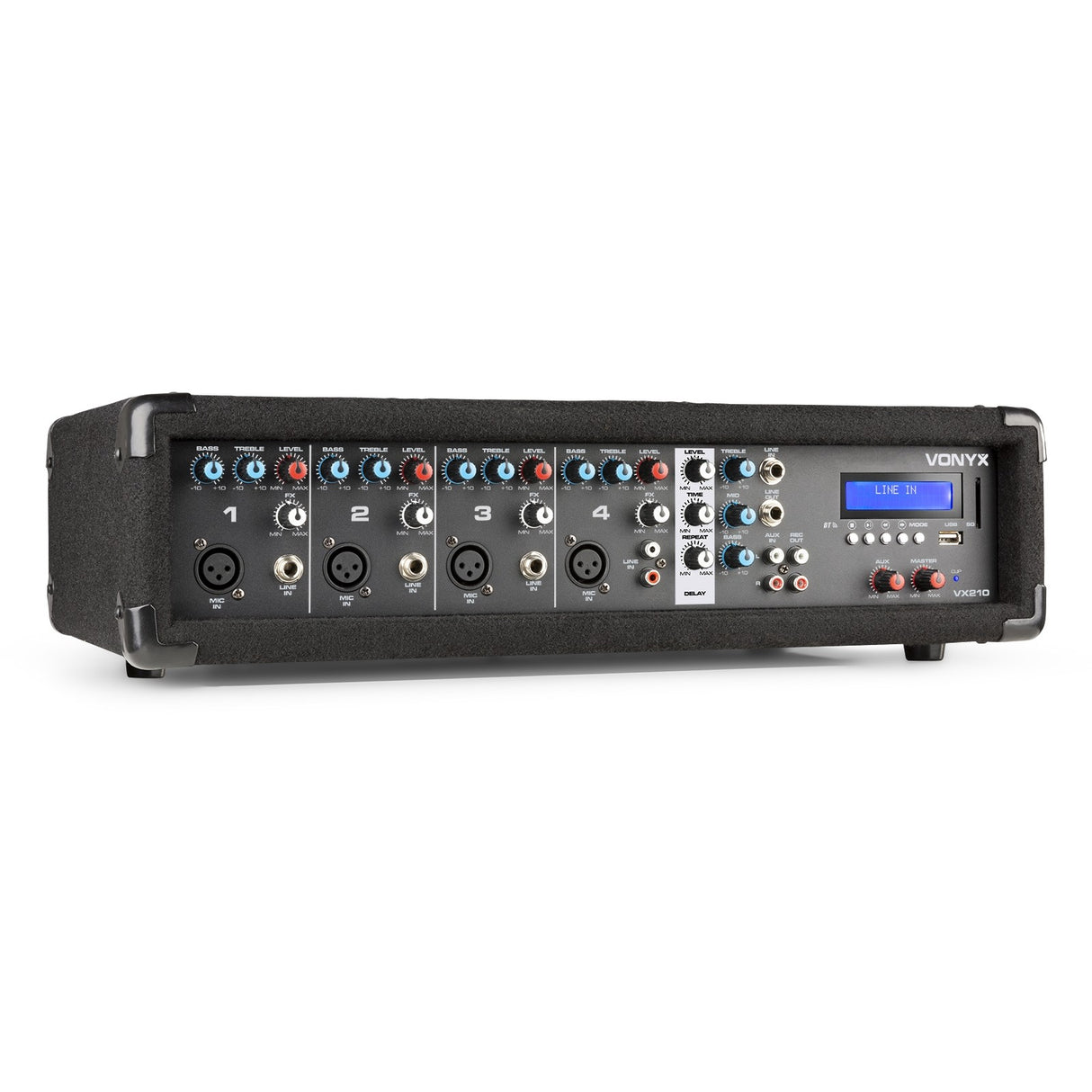 VONYX VX210 Full PA Geluidssysteem 800W met 10 inch Speakers, Mixer en Bluetooth