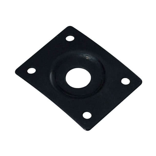 Boston JP-1-B jack plate, rectangular, recessed hole, slanted metal, black