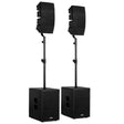VONYX VX922 Compact 2.2 Line Array Set 1600W met Dubbele 12 inch Subwoofers, DSP en Bluetooth 5.0