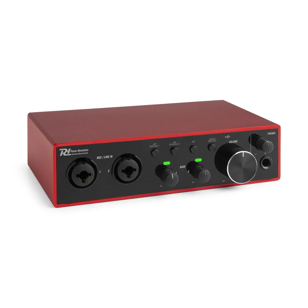 Power Dynamics PDX22 PDX Series USB Audio Interface - 2 ingangen 24 bit 192 kHz