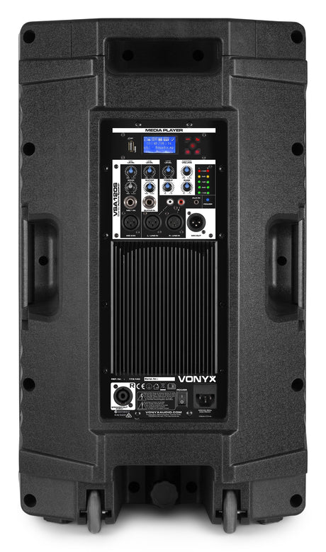 VONYX VSA120S 800W Actieve Stereo Speakerset met Bluetooth, USB Speler en 12 inch Woofers
