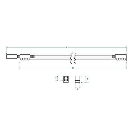 Boston TRO-600-L Halspen Truss Rod 600 mm 6 mm Staaf Single Action G-Style