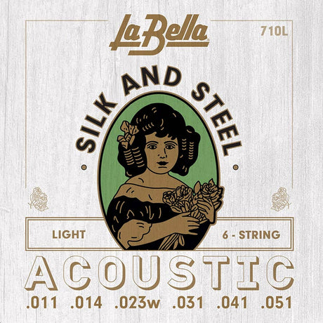 La Bella L-710L snaren set acoustic, light, 011-014-023-031-041-051