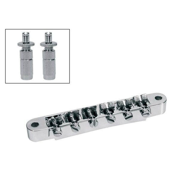 Boston B-165-N brug voor e-gitaar, "tune'o matic", nikkel, stud spacing 73,5mm, stud diam 6,0mm