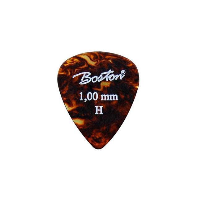 Boston PK-30-H 1.00 mm. plectrums, celluloid, tortoise, heavy, standaard druppel model, 24-pack