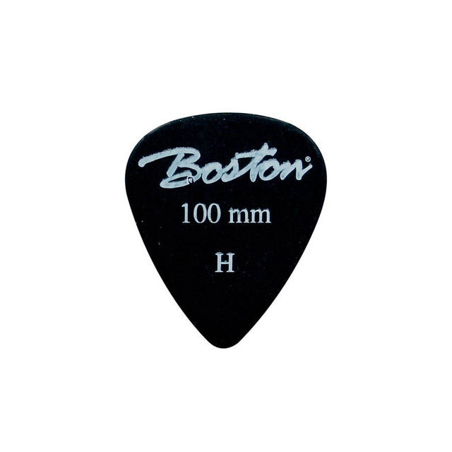 Boston PK-32-H 1.00 mm. plectrums, celluloid, zwart, heavy, standaard druppel model, 24-pack