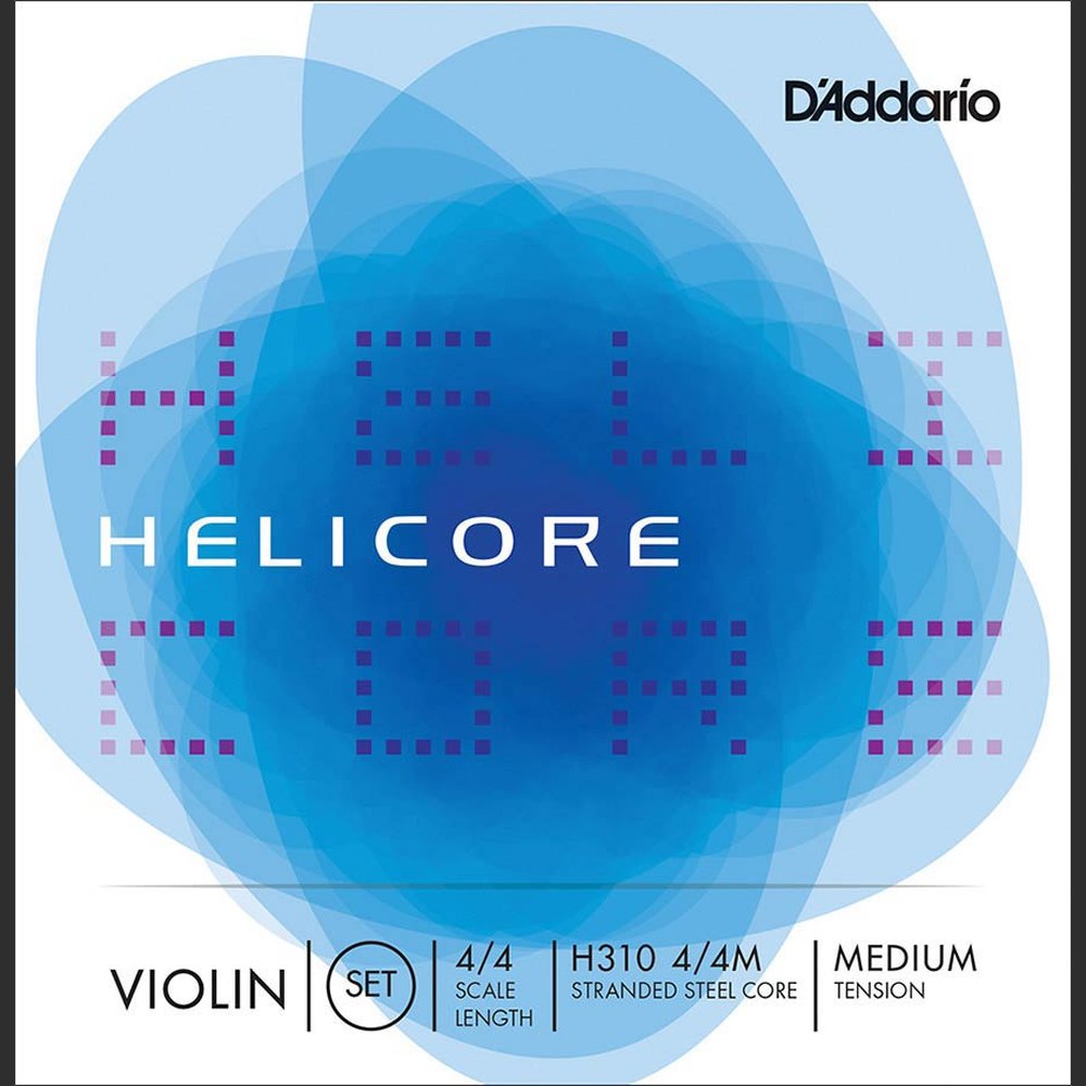 D'Addario H310-44M violin string set 4/4, medium, with tin-plated high-carbon plain steel E-1 string