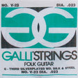 Galli V-023 G-3 snaar acoustic, 023, silverplated wound on silk and steel, ball-end