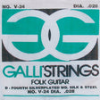 Galli V-024 D-4 snaar acoustic, 028, silverplated wound on silk and steel, ball-end