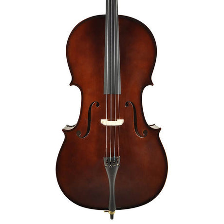 Leonardo LC-2044 cello set 4/4, geheel massief, nitro, ebben toebehoren, inclusief tas en strijkstok