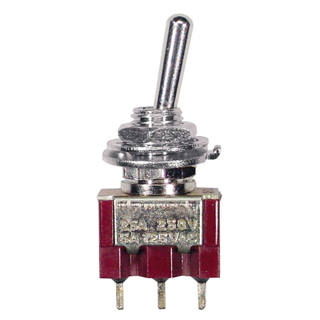 Boston SW-158-N mini toggle switch 2-way, on-on, 1-pole, nickel